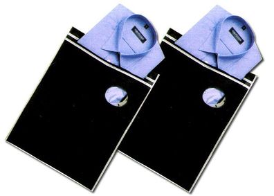 2er Pack Kleiderhülle aus Nylon mit Reißverschluss 37x47 cm Kleidersack Schutz
