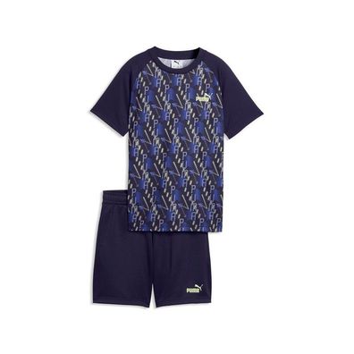 Puma Kinder Trainingsanzug Tad Ess Aop Poly Tee And Shorts Set B 693336