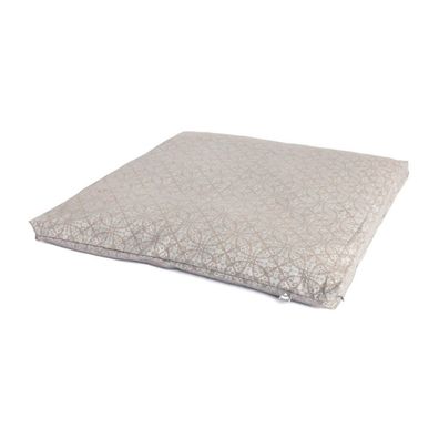 Meditationsmatte Zabuton Maharaja Raja taupe/silber