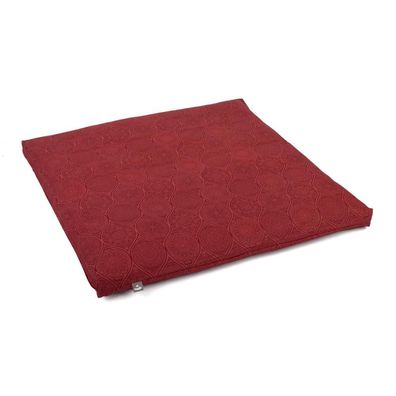Meditationsmatte Zabuton Maharaja Mayuri dunkelrot