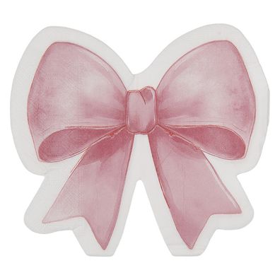 Clayre & Eef Servietten Papier 20er Set 33x33 cm Rosa Papier (Gr. 33x33 cm (20))