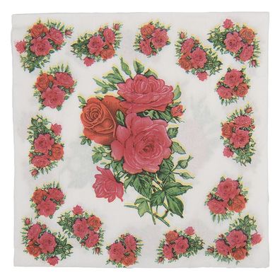 Clayre & Eef Servietten Papier 20er Set 33x33 cm Weiß Papier (Gr. 33x33 cm (20))