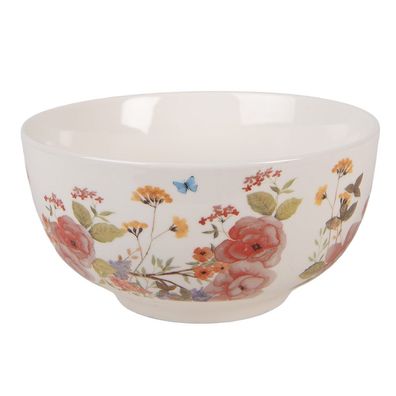 Clayre & Eef Schale 500 ml Weiß Porzellan (Gr. Ø 14x7 cm / 500 ml)