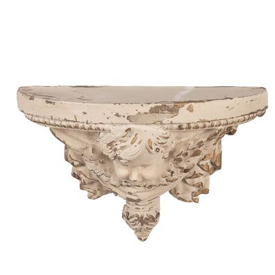 Clayre & Eef Wanddekoration 33x14x21 cm Beige Keramikmaterial (Gr. 33x14x21 cm)