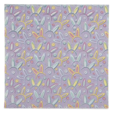 Clayre & Eef Servietten Papier 20er Set 33x33 cm Violett Papier (Gr. 33x33 cm (20))