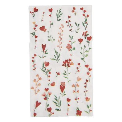 Clayre & Eef Servietten Papier 20er Set 33x40 cm Weiß Papier (Gr. 33x40 cm (20))
