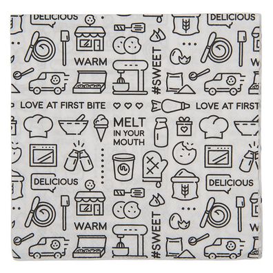 Clayre & Eef Servietten Papier 20er Set 33x33 cm Weiß Papier (Gr. 33x33 cm (20))