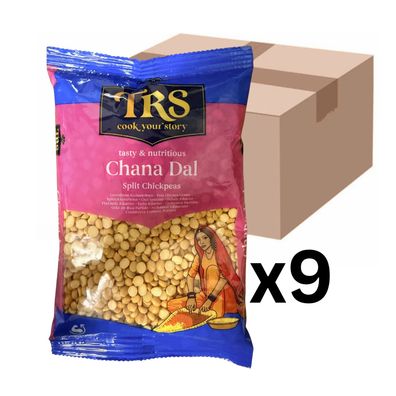 9er-Pack TRS Chana Dal Geschälte Kichererbsen halbiert 500g
