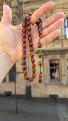 Osmanli Bakalit Faturan Misbaha Tesbih Dunkelbraun Tasbih Bernstein 33