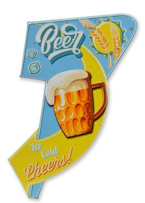 Wandschild Blechschild Schild Bier Replikat Retro Design Dekoration