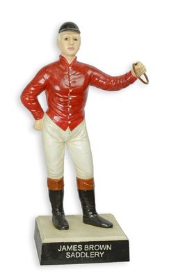 Figur Skulptur Reiter Jockey James Brown Saddlery Replikat Retro Design Dekoration