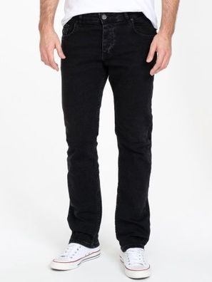Herren Jeans Hose Rock Creek Schwarz Denim Jeanshose Herrenhose RC-2443 W29-W44