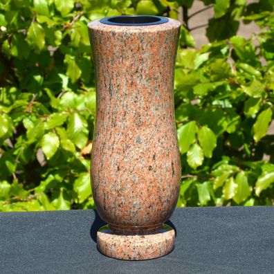 Vase Blumenvase Grabvase Gartenvase Granitvase Friedhofvase Granit Aurora