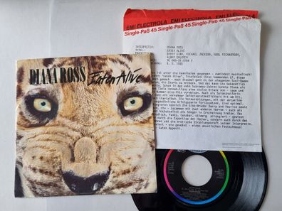 Diana Ross - Eaten Alive 7'' Vinyl Europe/ PROMO FACTS/ Michael Jackson/Bee Gees