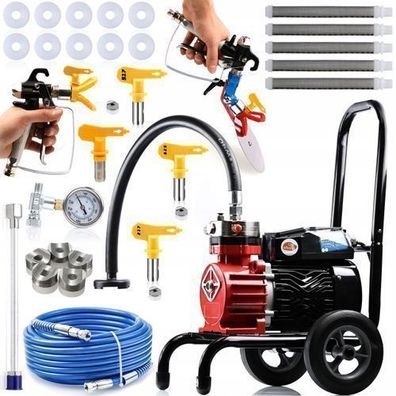 Rosfix Farbspritzgerät Red Strong Storm 1100 RSS05 Set | 3500W 22MPa 18L/min