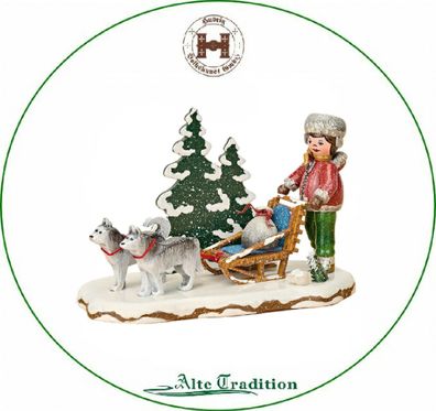 Hubrig Winterkind 2026 Durch den Winterwald 10 cm Huskischlitten