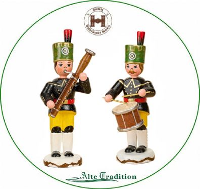 Hubrig Winterkinder 2026 Bergmann mit Fagott & Trommel 9 cm