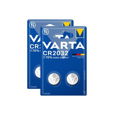 2x Varta CR2032 CR 2032 2er Blister Knopfzelle Batterie 3V Lithium