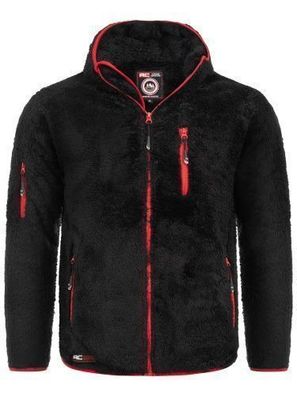 Herren Fleecejacke H-418 Rock Creek Outdoor Jacke Warm Stehkragen Kapuze