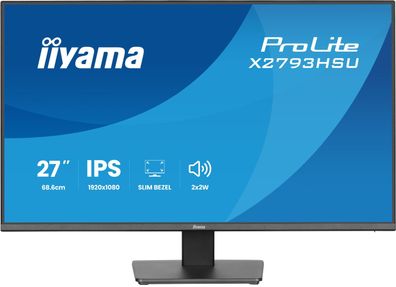 IIYAMA 68.6cm (27") X2793HSU-B1 16:9 HDMI+DP+2xUSB IPS