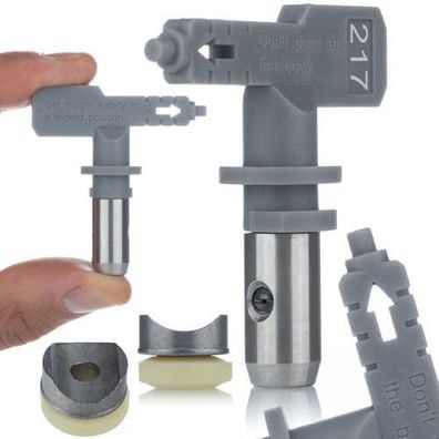 Rosfix Spritzdüse Hi-Flow 217 Grau – 10 cm Strahlbreite | für Acryl, Latex