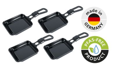 Steba Raclette Pfännchen - 4er Set Steba RC 3, 4, 7, 8 - emailliert | Made in Germany