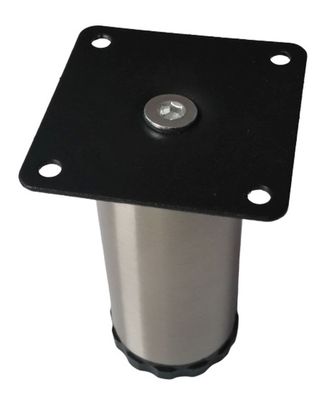 Möbelfüße höhenverstellbar + 25 mm Metall Möbelbeine 8-20cm Edelstahloptik