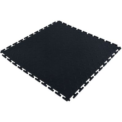 Ramroxx Performance PVC Fliese Showroom Garage Floor Schwarz 50x50cm
