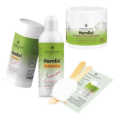 CristinenMoor HornEx Set: Hornhautentferner Lösung 250 ml + Creme 200 ml