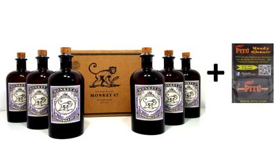 Monkey 47 Set - 6x Monkey 47 Schwarzwald Dry Gin 05L (47% Vol.) + Monkey 47 Ver