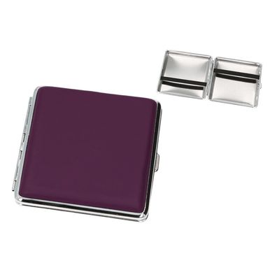 Angelo Zigarettenetui, Lederimitat lila, Gummiband