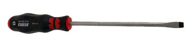 Schraubendreher Schlitz mit Rundklinge - mattverchromt, Black?Point Spitze, 2K?Griff