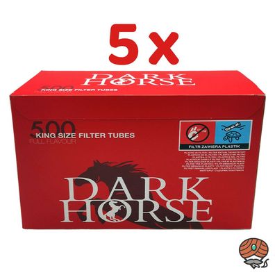 Dark Horse Full Flavour King Size Filterhülsen (5 x 500 Stück)