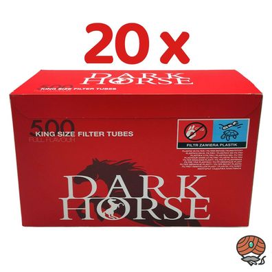 Dark Horse Full Flavour King Size Filterhülsen (20 x 500 Stück)
