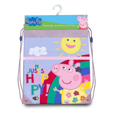 kids licencing Rucksack mit Kordeln - Peppa Pig - -I'm just so happy! - 40 cm x 30 cm