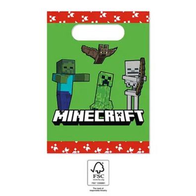 Globos Beutel zum Teilen Minecraft (4 Stück)