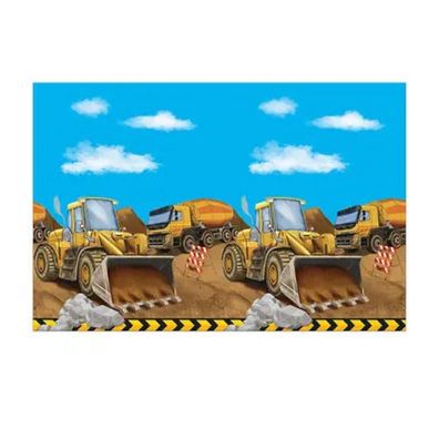 Baustelle Grabber Kunststoff-Tischdecke 120x180 cm