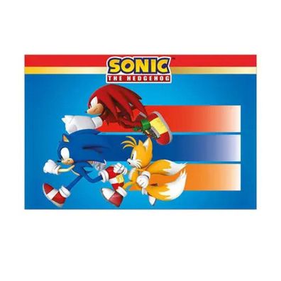 Procos SONIC Hedgehog Folien-Tischdecke, Sega-Spiel, Märchen, 120 x 180 cm