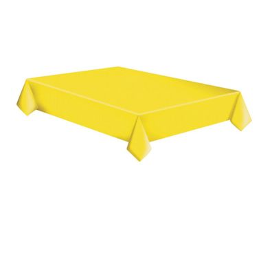 Farbe White Dots Gelbes Papier-Tischdecke 120x180 cm