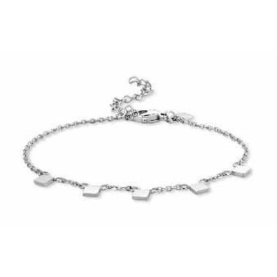 Victoria Silberfarbenes quadratisches Muster Armband