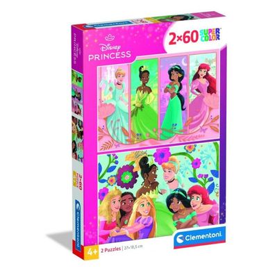 Disney Prinzessin 2x60-teiliges Puzzle Clementoni