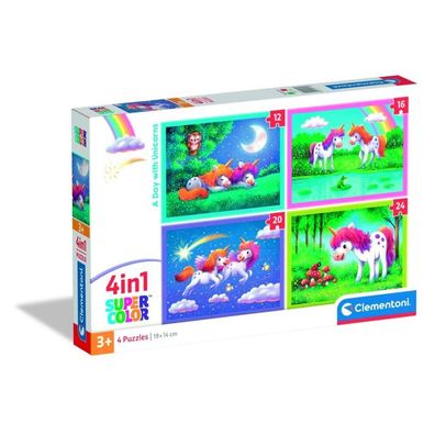 Einhorn One Day 4-in-1 Puzzle Clementoni
