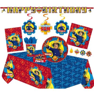 Feuerwehrmann Sam Partyset 64 teilig