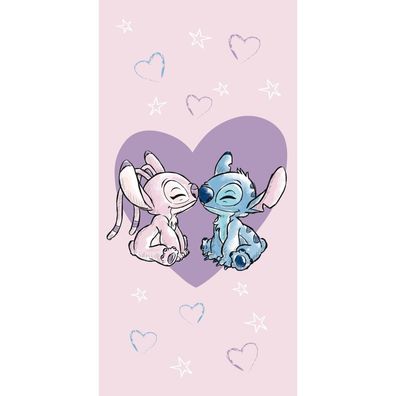 Jerry Fabrics Handtuch Lilo und Stitch Love 70x140 cm