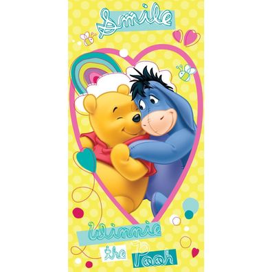 Jerry Fabrics Disney Winnie Puuh Smile Badetuch, Strandtuch 70x140cm