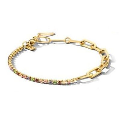 Victoria Goldfarbene Mehrfarbige Steinarmband