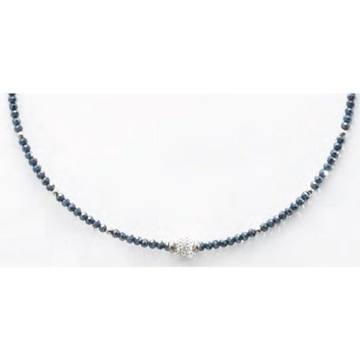 Victoria Weiße Stein Blauer Perlenkette