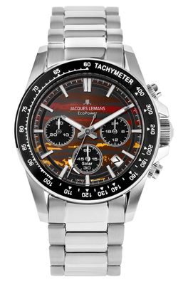 Jacques Lemans Herrenuhr Solar Chronograph Eco Power Stahl LE 50-10D