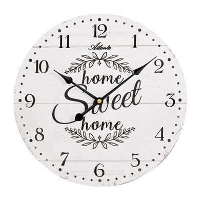 Atlanta Wanduhr in Holzoptik Home Sweet Home 4569/0