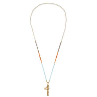 Leonardo Schmuck Damen-Halskette Solera 80 cm gold / blau 026885